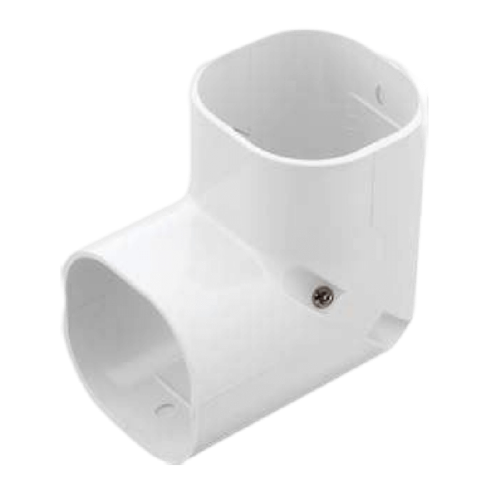 Airco lange stijgende bocht 90 graden - WIT