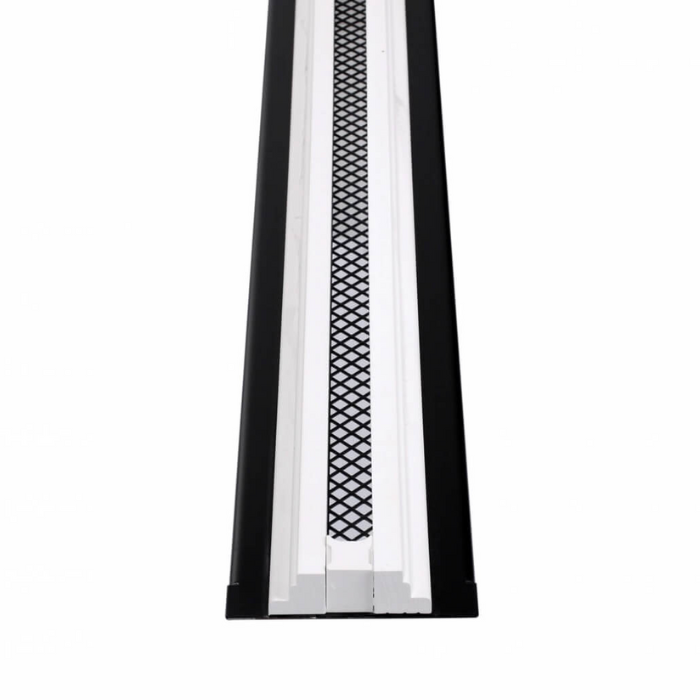 LINE - instucbaar lijnrooster - Lengte 1250mm - 1 sleuf - hoogte 12mm - incl. plenumbox 160mm