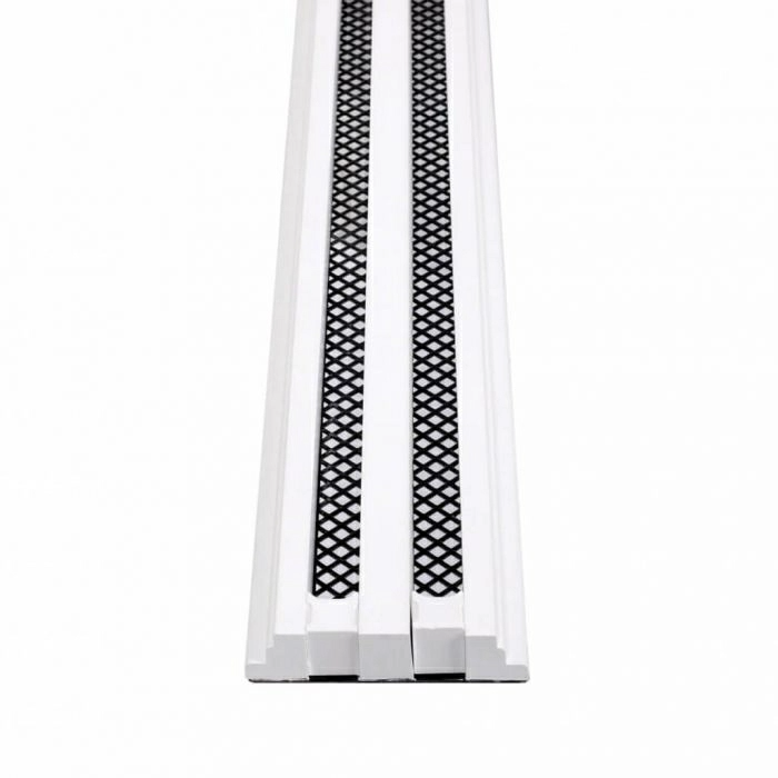 LINE - instucbaar lijnrooster - Lengte 1250mm - 2 sleuven - hoogte 12mm - incl. plenumbox 160mm