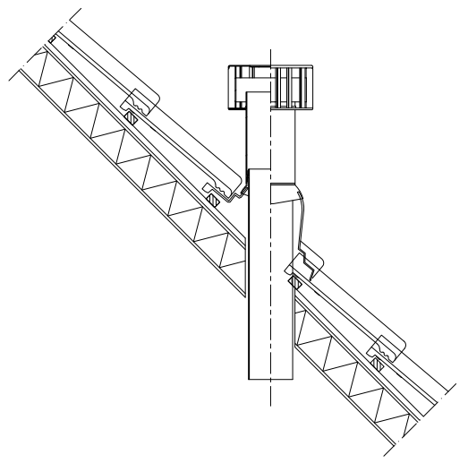 Multivent 131 dakdoorvoer ventilatiepijp zonder glijschaal (0189410)