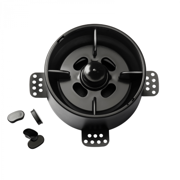 NoShow 2.0 instucbaar designventiel 125mm - toevoer/afvoer - ZWART 