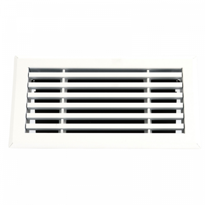 Wandrooster met volumeregelaar t.b.v. 200 x 100mm - staal - WIT RAL9003 Wandrooster met volumeregelaar t.b.v. 200 x 100mm - staal - WIT RAL9003