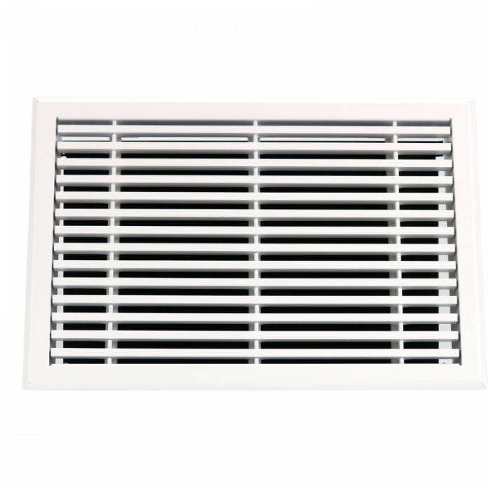 Wandrooster met volumeregelaar t.b.v. 300 x 200mm - staal - WIT RAL9003