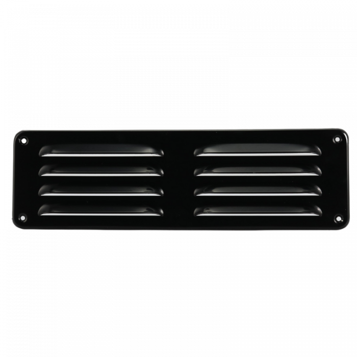 Aluminium schoepenrooster opbouw 300 x 90mm - ZWART (1-3009Z)