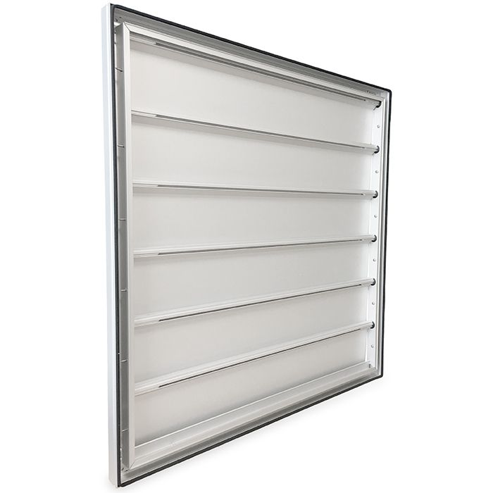 Overdrukrooster opbouw - 455 x 455mm - grote lamellen (12HD-4646AA)