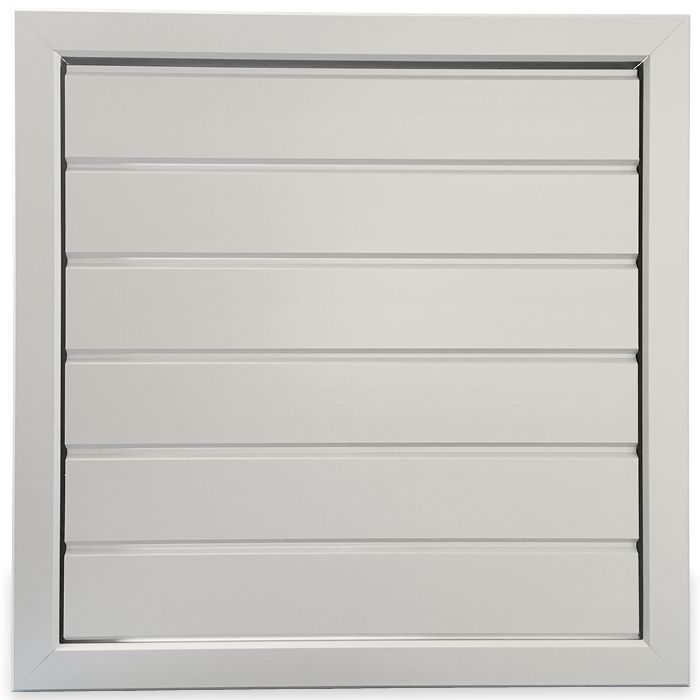 Overdrukrooster opbouw (BxH) 355 x 355mm - aluminium naturel geanodiseerd