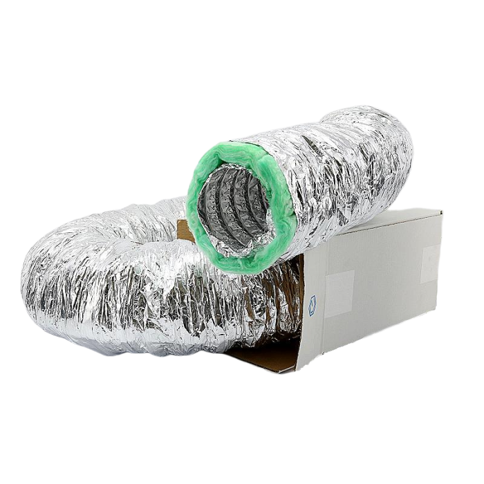 Geïsoleerde flexibele ventilatieslang - Ø150mm - Aluminium - DOOS a 10 METER