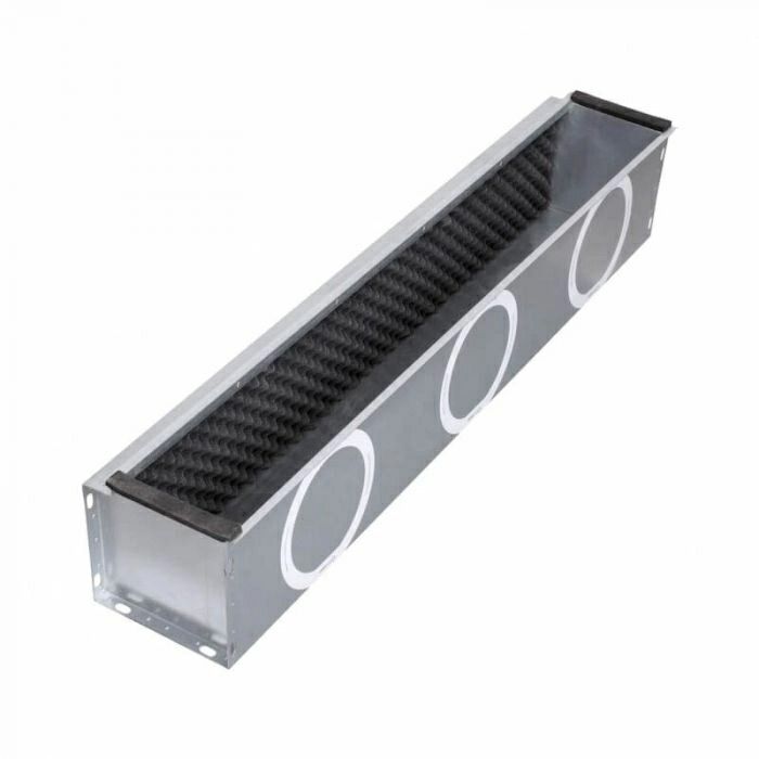 LINE - instucbaar lijnrooster - Lengte 1000mm - 1 sleuf - hoogte 18mm - incl. plenumbox 125mm