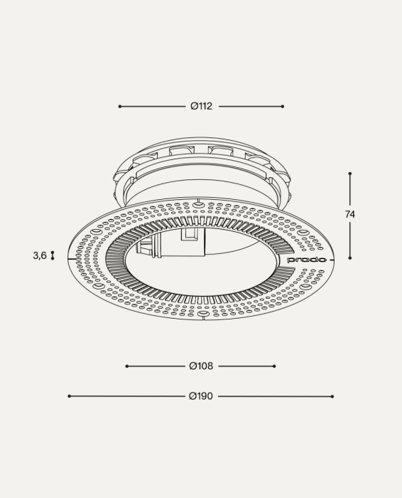 Pradovent instucbaar ventiel (toevoer & afvoer) - Ø 125mm