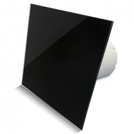 design ventilator silence met trekkoord 100mm glans zwart vlak glas ventilatieshop com