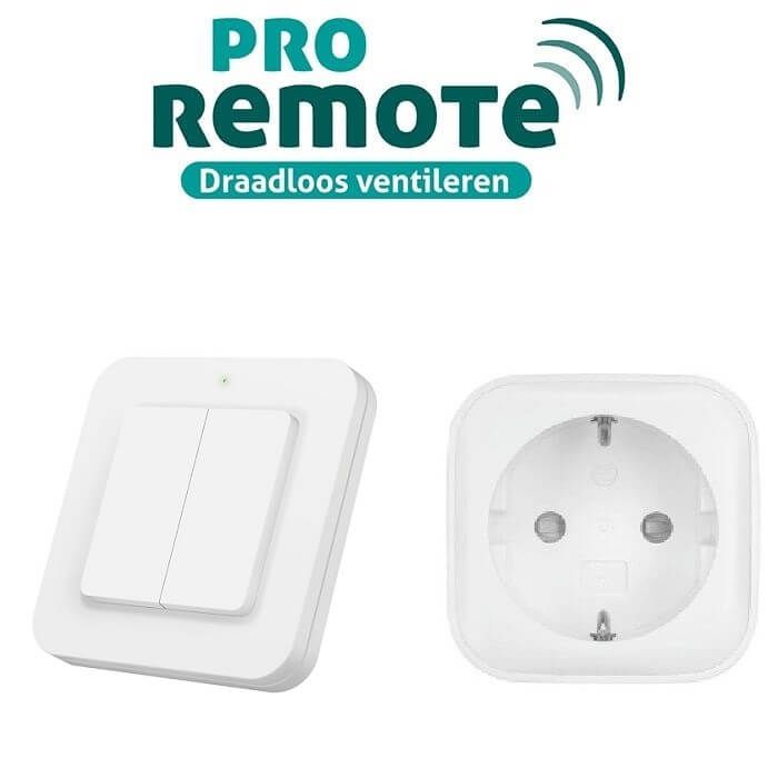 handicap doden schoolbord installatieset voor draadloze bediening van ventilatoren - zender met  timerfunctie - Ventilatieshop.com