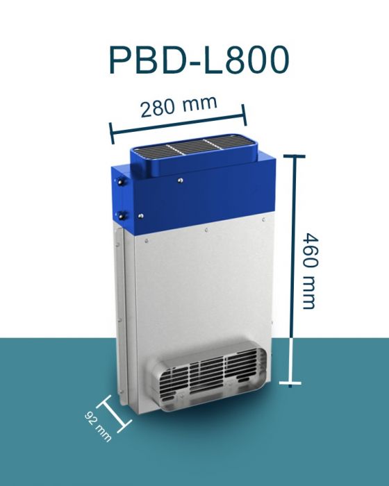 PuriVent DOMINO filter voor kookplaat met ingebouwde afzuiging - 800 m3/h - 220 x 90mm