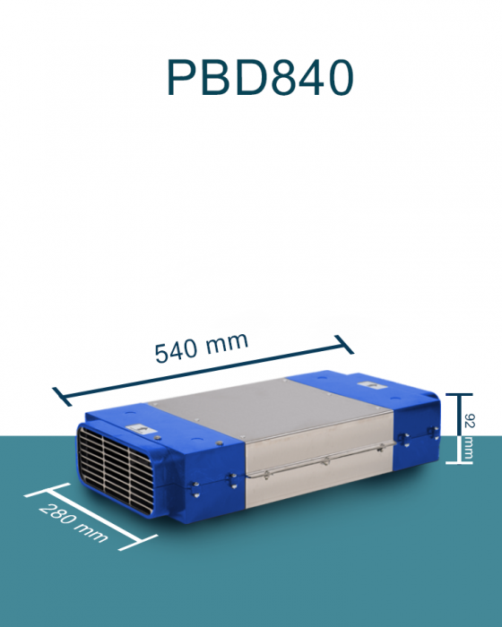 PuriVent DOMINO filter voor kookplaat met ingebouwde afzuiging - 840 m3/h - 220 x 90mm