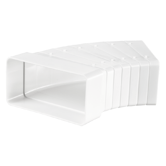  Kunststof variabele bocht 3° t/m 48° - 110 x 55mm - WIT