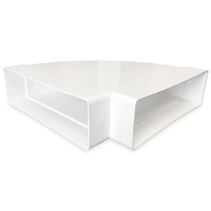 Kunststof horizontale bocht 90° voor kanaal 204 x 60mm