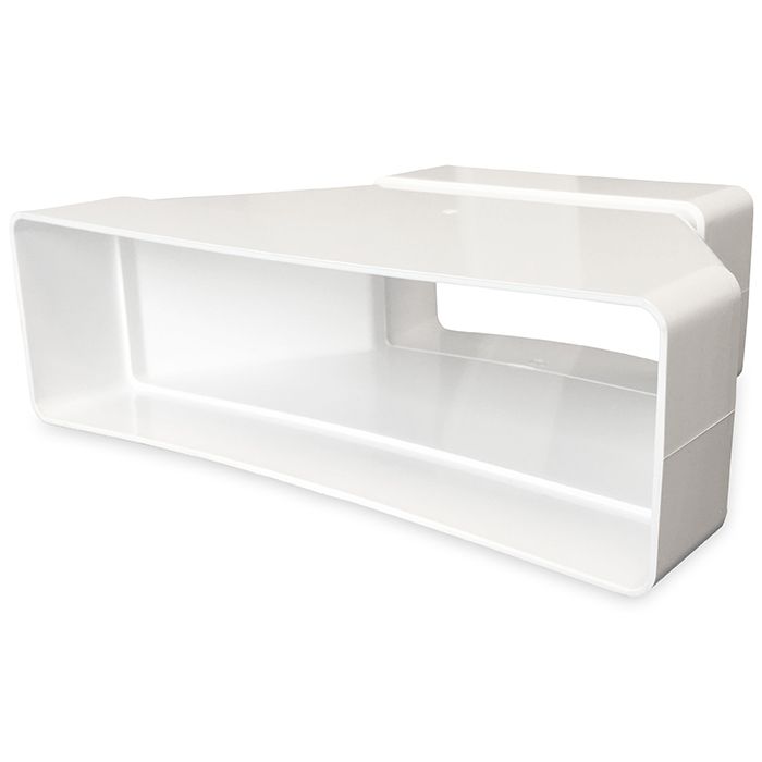 Kunststof rechthoekig verloop 204 x 60mm naar 120 x 60mm - symmetrisch