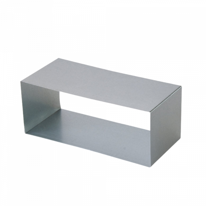 Rechthoekig (instort) koppelstuk voor kanalen - 100mm x 40mm - lengte 200mm - staal