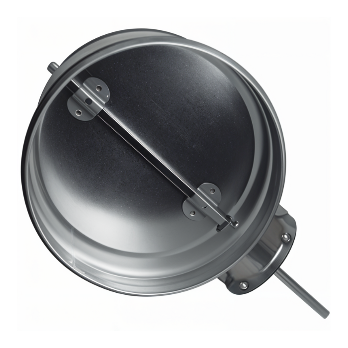 Regelklep Ø 150mm met motorstoel voor montage servomotor - luchtdicht - met afdichtingsrubber