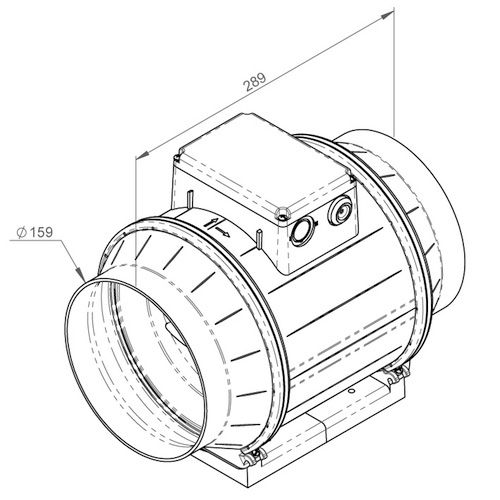 RUCK buisventilator ETAMASTER EM-160 aansluiting 160mm - 3 standen motor