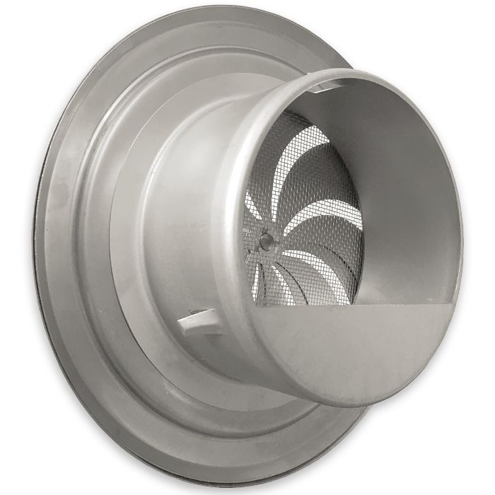 Afsluitbaar rooster/ventiel rond Ø125mm - Geborsteld RVS