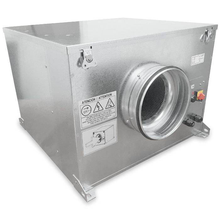 S&P CAB-125 ECOWATT energiezuinige EC boxventilator 485 m3/h - geluidgedempt - aansluiting 125mm