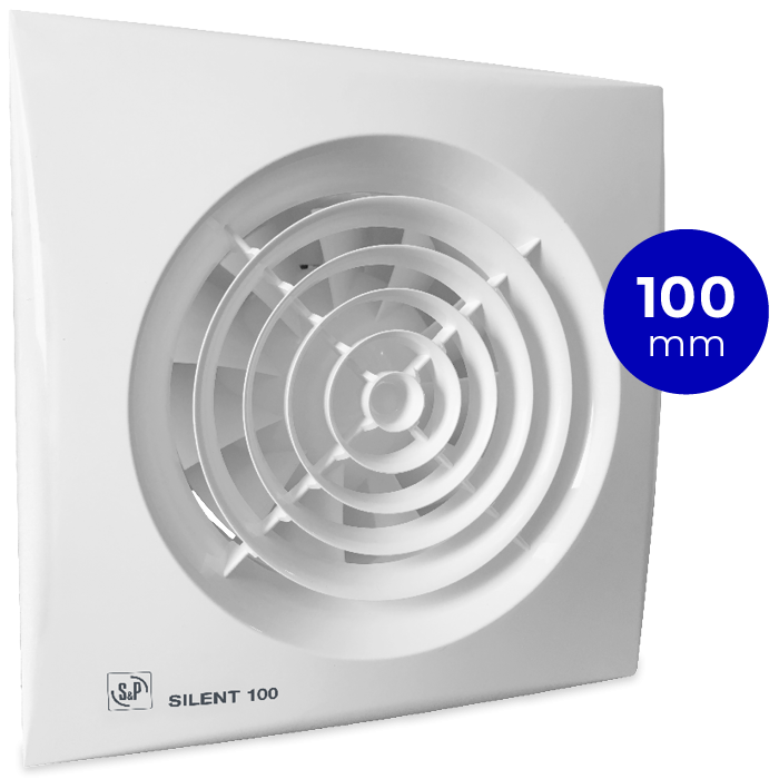 Badkamer/toilet ventilator Soler & Palau Silent (100CZ) - Ø 100mm - STANDAARD