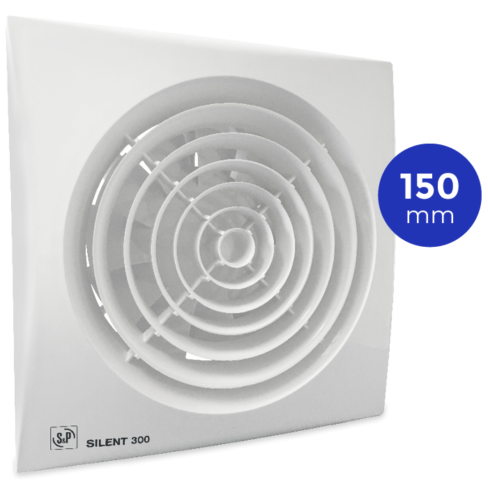 Badkamer/toilet ventilator Soler & Palau Silent (300CZ) - Ø 150mm - STANDAARD