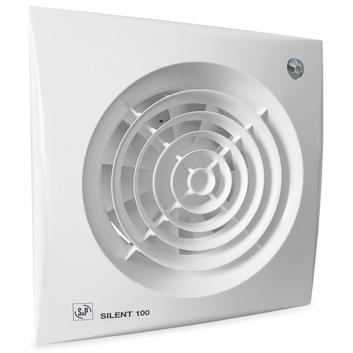 Badkamer/toilet ventilator Soler & Palau Silent (100CDZ) - Ø 100mm - MET TIMER + BEWEGINGSSENSOR