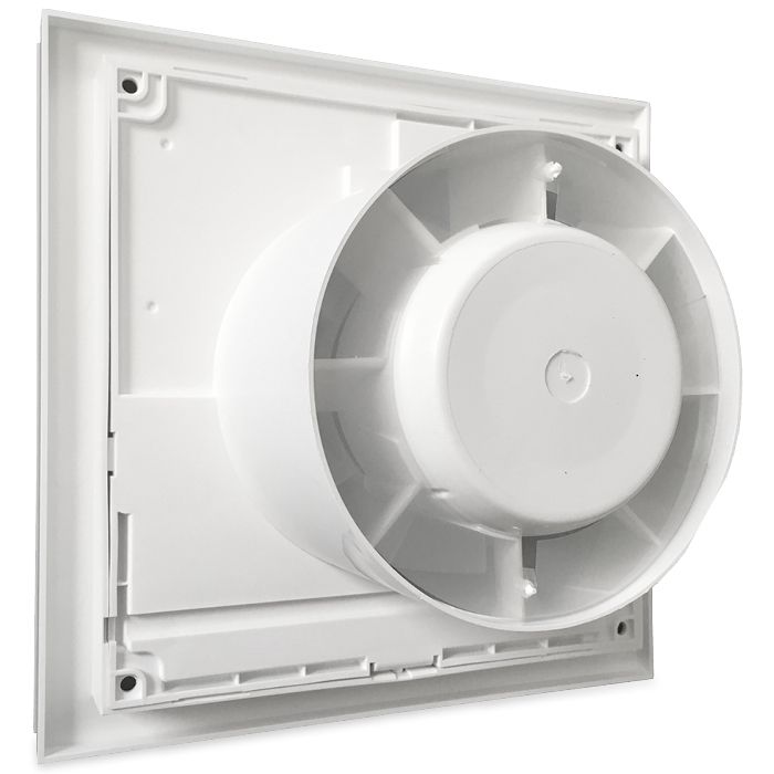 Design badkamerventilator Soler & Palau Silent (200CRZ) - Ø 120mm - MET TIMER (zilver) 