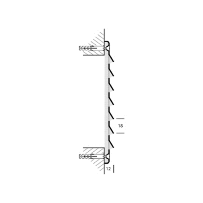 Schoepenrooster opbouw 195 x 195mm - *RVS 304* (1-2020I)