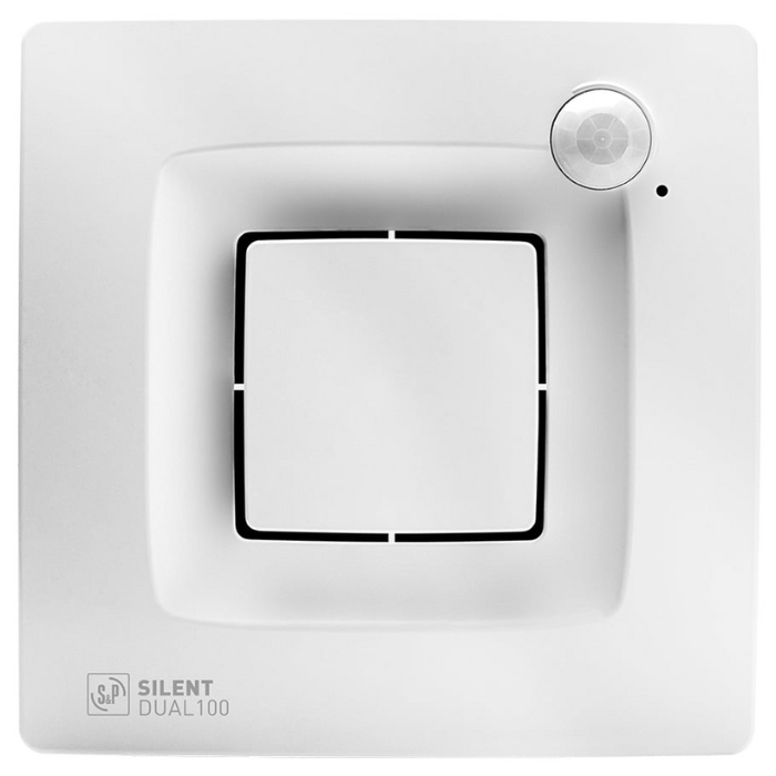 Silent Dual 100 badkamerventilator - Ø100mm - met vochtsensor en bewegingssensor