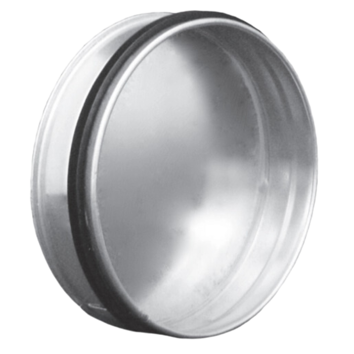 Deksel met afdichtingsrubber voor spirobuis Ø 125mm 