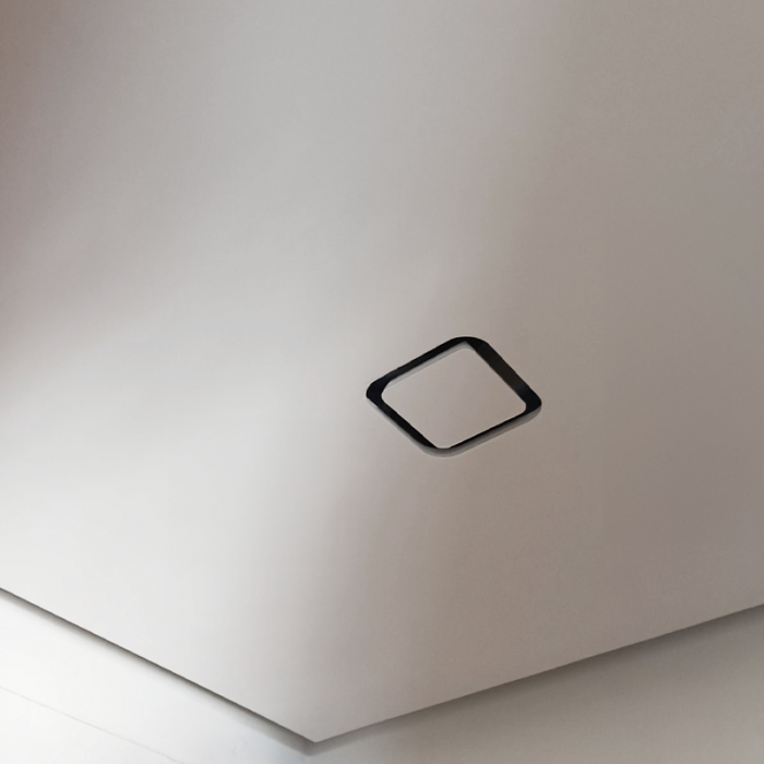 Whisper instucbaar designventiel - VIERKANT - 125mm - toevoer/afvoer - Wit - met plenumbox