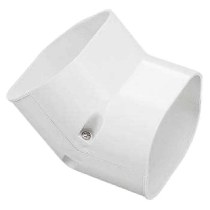 Stijgende bocht 45 graden - WIT (SCF-77-W)