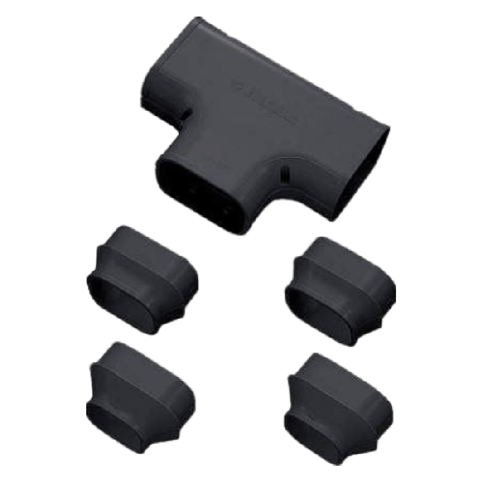 Airco T-stuk - ZWART (ST-77-K)