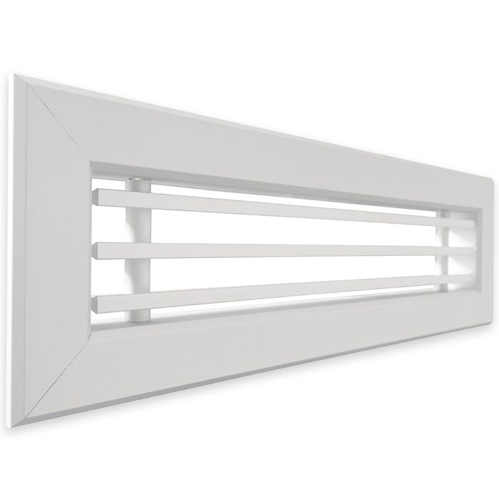 Tabletrooster inbouw voor gatmaat (BxH) 250 x 50mm - rechte staven - aluminium