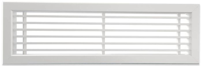 Tabletrooster inbouw voor gatmaat (BxH) 400 x 100mm - rechte staven - aluminium