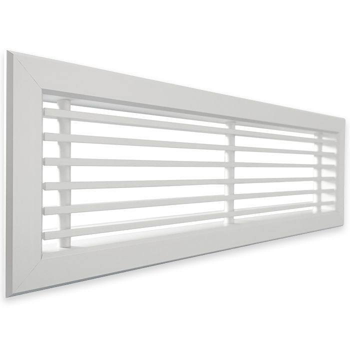 Tabletrooster inbouw voor gatmaat (BxH) 400 x 100mm - rechte staven - aluminium