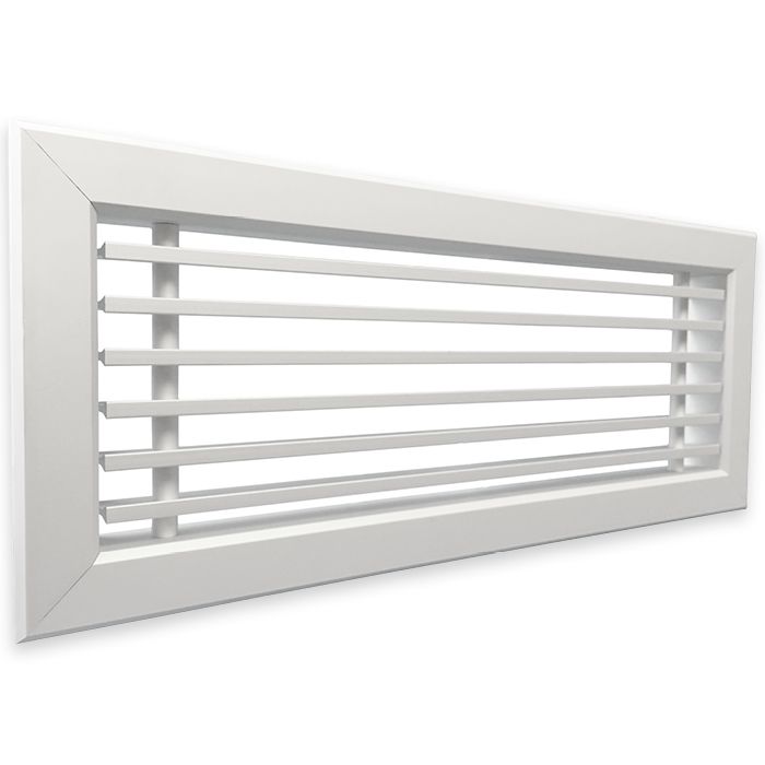 Tabletrooster inbouw voor gatmaat (BxH) 300 x 100mm - rechte staven - aluminium