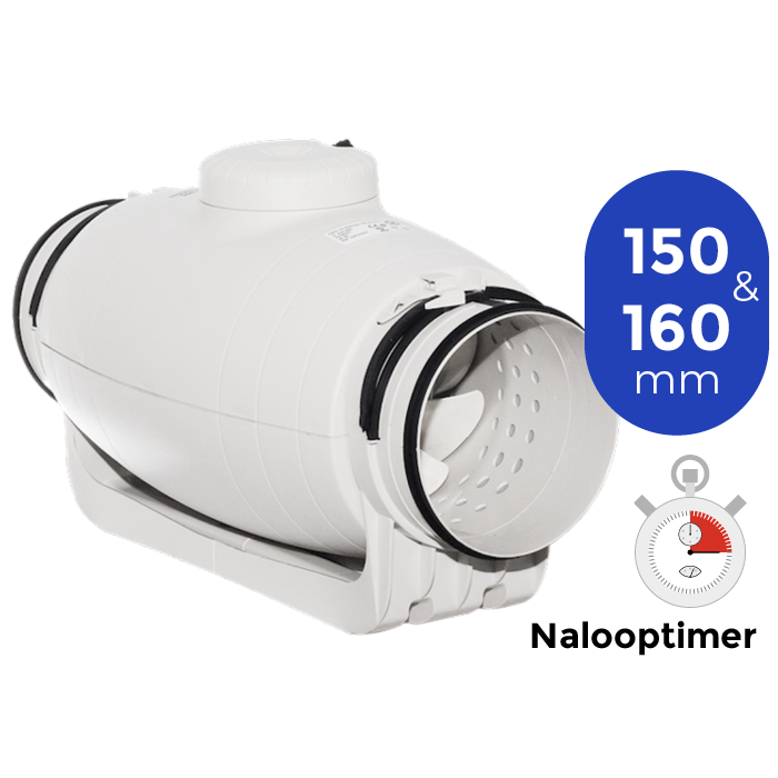 Soler & Palau Buisventilator TD-500/150-160-T Silent met nalooptimer, diameter 150/160mm