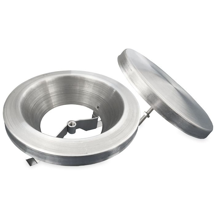 Toevoerventiel aansluitdiameter 100mm - Geborsteld RVS