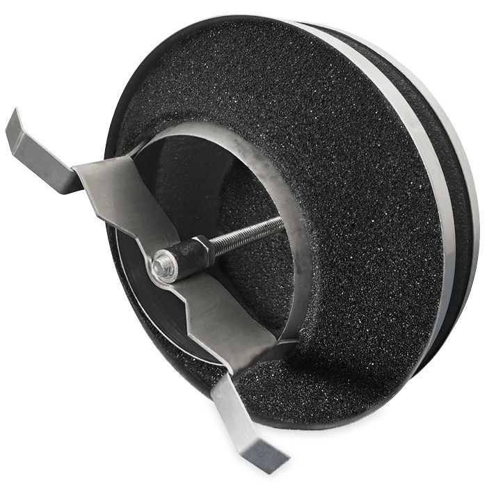 Toevoerventiel aansluitdiameter 100mm - Geborsteld RVS