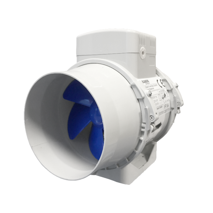 Blauberg TURBO-E-125T Buisventilator MET NALOOPTIMER - 280 m3/h - aansluiting 125mm Blauberg TURBO-E-125T Buisventilator MET NALOOPTIMER - 280 m3/h - aansluiting 125mm