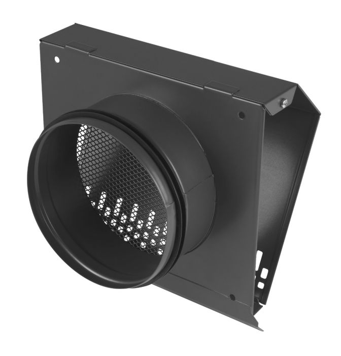 Whisper Luxe Design Gevelkap 180mm - Toevoer - Grafiet grijs Whisper Luxe Design Gevelkap 180mm - Toevoer - Grafiet grijs