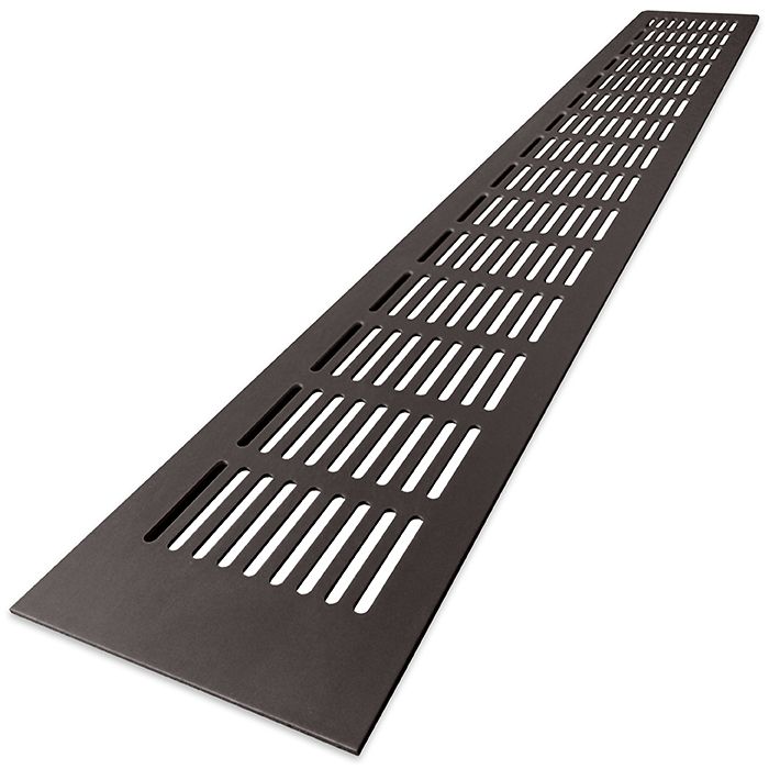 Ventilatiestrip aluminium LxH 400 x 80mm (G61-4008Z) ZWART RAL9005