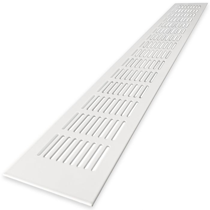 Ventilatiestrip aluminium LxH 600 x 80mm (G61-6008W) - WIT RAL9010