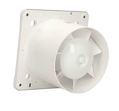 Pro-Design badkamer/toilet ventilator - STANDAARD (KW125) - Ø125mm - vlak kunststof - wit