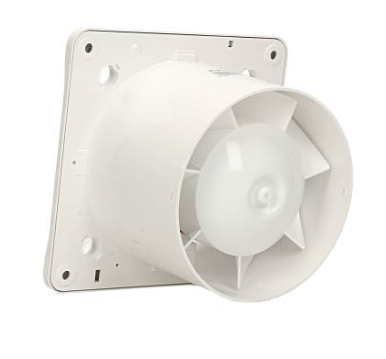 Pro-Design badkamer/toilet ventilator - MET TIMER (KW125T) - Ø125mm - vlak kunststof - wit