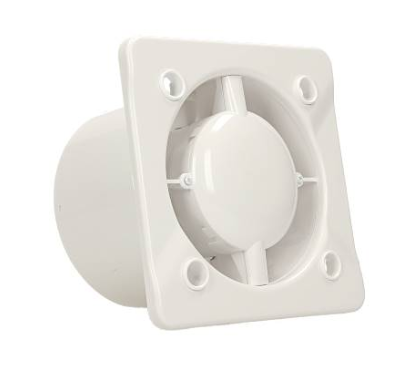 Pro-Design badkamer/toilet ventilator - TREKKOORD (KW100W) - Ø100mm - kunststof - grafiet DELUXE