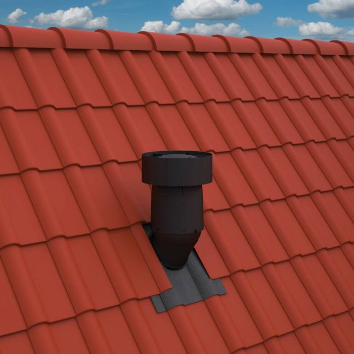 Ventus - Geïsoleerde dakdoorvoer voor schuin dak 15-55° - Ø 180/200mm Ventus - Geïsoleerde dakdoorvoer voor schuin dak 15-55° - Ø 180/200mm